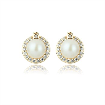 Oceans Tasman Freshwater Pearl Earrings - Gold