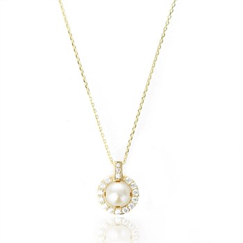 Oceans Tasman Freshwater Pearl Pendant - Gold