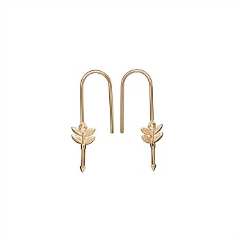 KWJ Feather Arrow Earrings YG