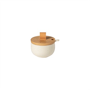 Pacifica Sugar Bowl with Wood Lid