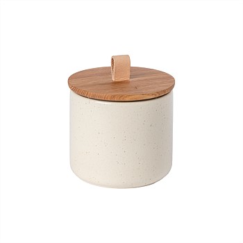 Pacifica Canister with Oak Wood Lid