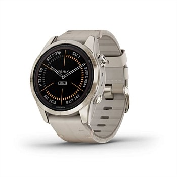 Fenix 7S Pro Sapphire Solar (Soft Gold with Limestone Leather Band)