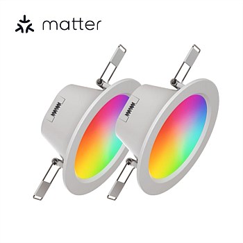 Essentials Colour Smart LED Downlights (Matter Compatible) � 2 Pack