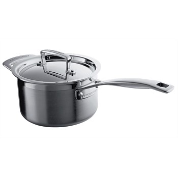 3-ply Stainless Steel Saucepan & Lid