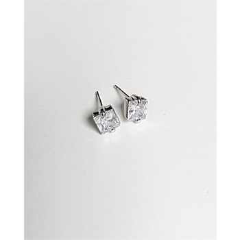 Gala Moissanite Studs - Silver