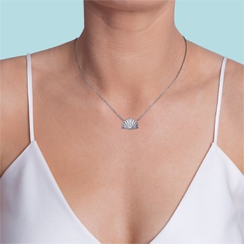 Fan Tail Sunrise Necklace Silver