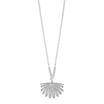 Fan Tail Midi Pendant Silver