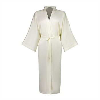 Henrietta  ivory satin robe