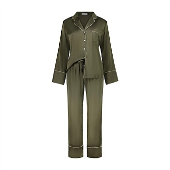 Luella olive silky satin pj set