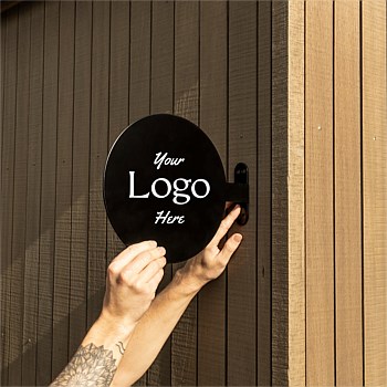 Fold Round Sign 250 - Black