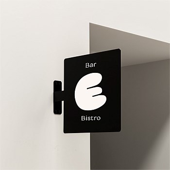 Fold Square Sign 400 - Black