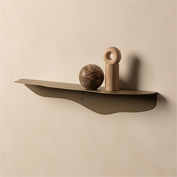 Fold Wavy Shelf 750 - Aged Brass