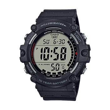 Black Digital 100 Metre Water Resistant Watch Large Display