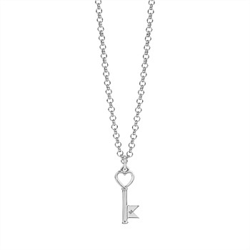 KWJ Monogram Key Necklace STG