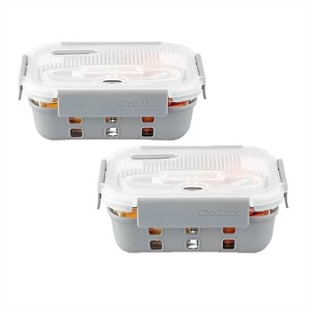 Pack of 2 Daily Glass Bento 0.9L