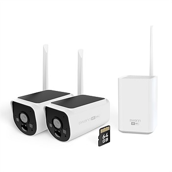 MaxRanger4K™ Solar Wireless Security System / 64GB SD Card / 2x NVW-MR4KCAM 4K Cameras