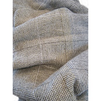 Grey Brushed Wool Throw