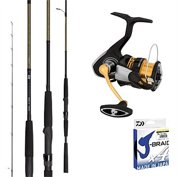 Legalis LT4000D Rod and Reel Softbaiting Fishing set with Braid