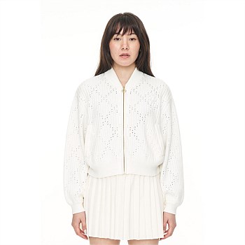 Diamond Knit Bomber