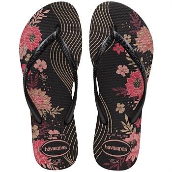 Slim Floral Colours Flip Flops