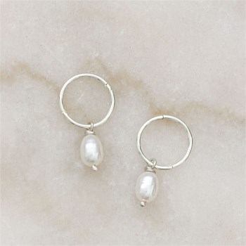 Pearl Sleeper Earrings