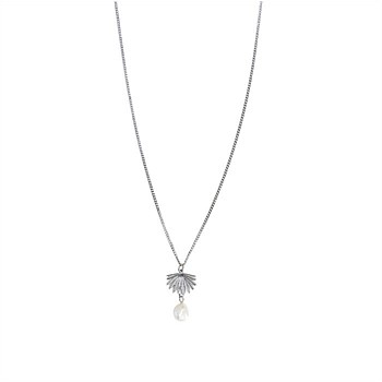 Fan Tail Pearl Pendant Silver
