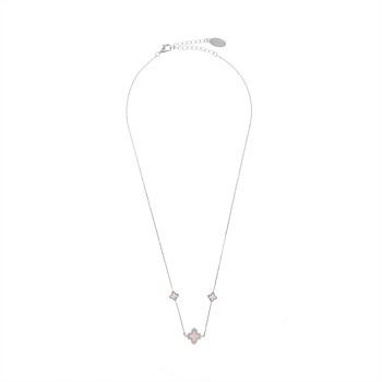 Fairwater Mother of Pearl Deluxe Necklace 55cm Silver
