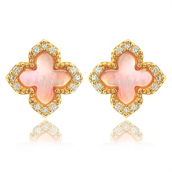 Fairwater Mother of Pearl Stud - Gold