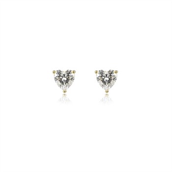 Heart Studs - Gold