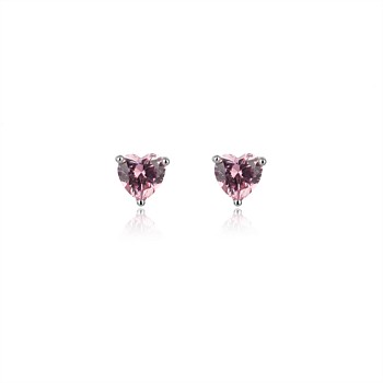 Heart Studs - Silver