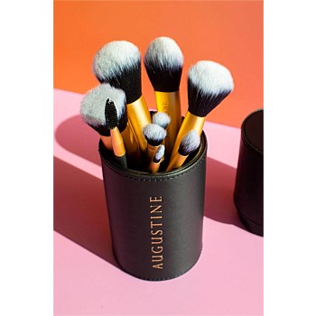 Augustine 9 Piece Makeup Brush Set - Black