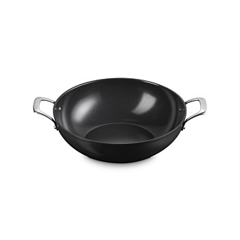 Essential Non Stick Ceramic 32cm Wok Pan with Helper Handle