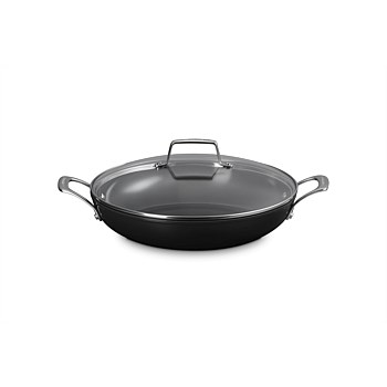 Essential Non Stick Ceramic 30cm Shallow Braiser with Glass Lid