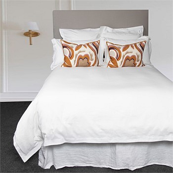 Union Hemstitch White Duvet Set