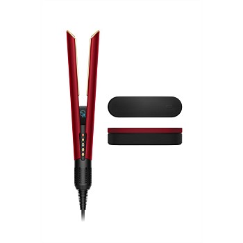 Dyson Airstrait™ straightener and dryer (Red velvet/Gold)