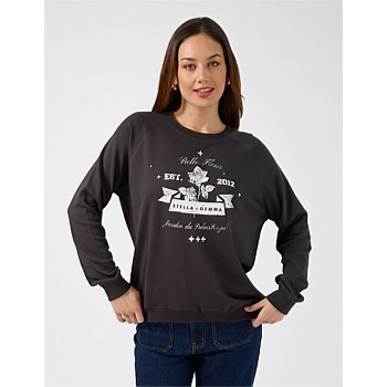 Classic Sweater Aged Black Cracked Rose