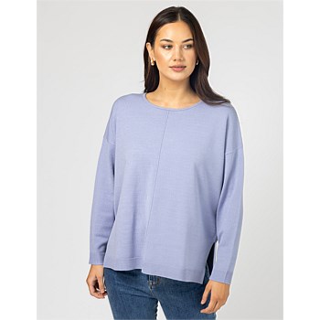 Halle Knit Top Light Blue