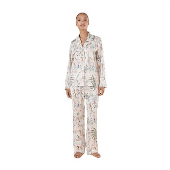 Maeve Botanical Print Satin PJ Set
