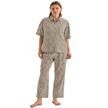 Telisha Geo Cotton PJ Set