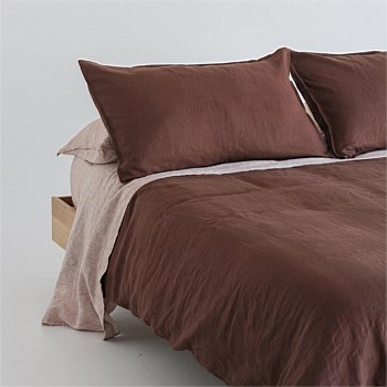 Linen Duvet Cover - Cocoa