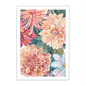 Dahlia Blossoms Print