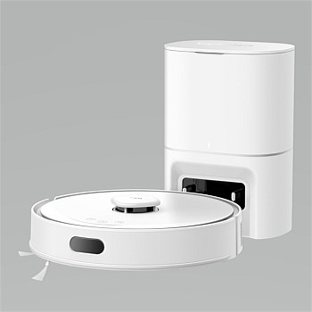 Tapo RV30 Max Plus White, 5300Pa Hyper Suction Robot Vacuum & Mop + Smart Auto-Empty Dock