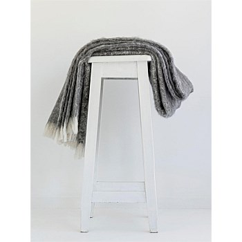 Alpaca Throws - Black White Grey and Brown shades