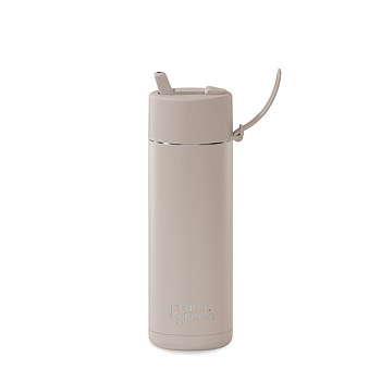 20oz Stainless Steel Ceramic Lined Reusable Bottle with Flip Straw Lid