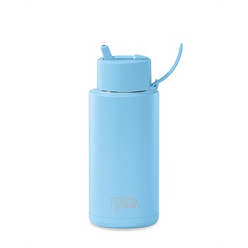 34oz Stainless Steel Ceramic Lined Reusable Bottle with Flip Straw Lid