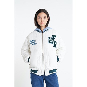 Mvp Quilted Longline Bomber Jacket