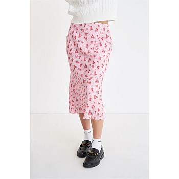 La Rosa Lila Midi Skirt