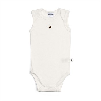Merino Sleeveless Bodysuit Cream Bee