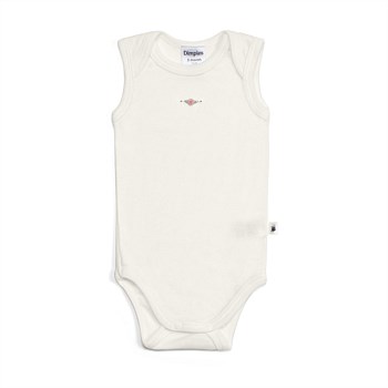 Merino Sleeveless Bodysuit Cream Rose