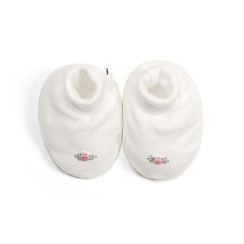 Merino Booties Cream Rose